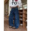 Pantalones vaqueros de pierna ancha para hombre, estilo americano, de marca de moda, estilo urbano, vintage, lavados, holgados, rectos, informales, largos