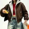 Chaqueta de aviador retro americana abrigo de béisbol para mujer, nuevo estilo primavera y otoño 2026, top corto casual holgado