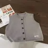 Suéter Infantil de Primavera y Otoño, Nuevo Chaleco de Moda Versátil Estilo Coreano, Suéter Elegante para Niños y Niñas