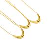 Estilo Francés Ins Nicho Gama Alta Codo Curvo Colgante Temperamento Femenino Todo Fósforo Acero de Titanio Oro de 18K Collar Cadena de Clavícula