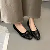 Zapatos Mary Jane Retro Franceses de Camelia para Mujer 2026 Verano Otoño Nuevos Puntera Cuadrada Lazo Estilo Suave Planos de Corte Bajo