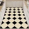 Tapetes de Cocina de PVC Limpiables Sin Lavar Antideslizantes Impermeables a Prueba de Aceite Tapetes Domésticos para Piso Alfombra de Cuero Anti-Suciedad para Vestíbulo Entrada