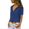 2021 AliExpress Amazon ebay Transfronteiriça Cor Clara Blusa Manga Curta Branco Vermelho Preto Amarelo Cinza