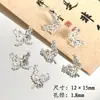 [Borboleta] cool novo chinês liga pingente diy frisado material pulseira colar jóias soltas contas acessórios