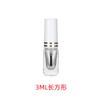 Botella Vacía Redonda de Vidrio para Esmalte de Uñas con Pincel Cuadrado, Botella Recargable, Pincel para Pintura, Pincel para Aceite, Botella de Vidrio de 3-15 ml con Bolas Anti-Sedimentación
