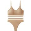Explosivo comercio exterior transfronterizo color talla grande copa triangular espalda hermosa sexy conjunto de lencería tanga sujetador base lencería