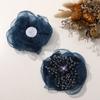 Moda de Corea del Sur flor de cristal corazón flor de malla borde quemado flor diy hecho a mano ramillete pasador tocado accesorios para la ropa venta al por mayor