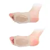 Meias de arco de bandagem elástica para homens e mulheres Flat Foot Sports Antiderrapante Antifricção sebs Pé Arco Almofada Ortopédica Almofada Respirável Buraco Almofada Central do Pé