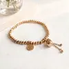 Nueva Pulsera de Sensor de Calabaza Pequeña para Pareja de Acero de Titanio para Mujer Diseño Simple Pulsera de Cuentas Fulu Pulsera de Transferencia