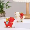 Nuevo Adorno de Oveja de la Suerte de Resina - Linda Figura de Dibujos Animados de la Propicia Oveja del Zodiaco para Decoración de Mesa de Sala de Estar en Casa