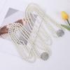 Cadena Larga de Suéter Multicapa Versátil para Mujer Estilo Pequeño Fragante Accesorios para Ropa de Cheongsam Collar de Perlas Personalizado por el Fabricante Imitación de Cristal