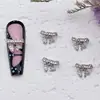 Decoraciones para Uñas de Aleación con Forma de Lazo Estilo Influencer Accesorios Versátiles Japoneses para Uñas con Forma de Moño Pequeño
