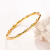Venta Caliente Transfronteriza Pulsera de Acero de Titanio para Mujer Lujo Ligero Sensación de Alta Gama Pulsera de Junta de Bambú con Aceite Goteado Pulsera de Acero Inoxidable Chapada en Oro de 18k