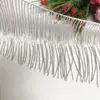 Cuentas de Tubo Plateado-Blanco Secretas Accesorios de Encaje con Borlas Decoración de Hombro y Cintura para Vestido de Novia Materiales de Accesorios de Encaje