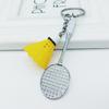 Chaveiro de badminton, bolsa de estudante, pingente, artigos esportivos, conjunto de mini raquetes de badminton, venda direta da fábrica