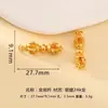 Colgante Chapado en Oro de Plata 925 con Espinela y Vajra, Cuentas Bodhi de Estrella y Luna, Accesorios para Joyería DIY