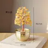 Árbol de la Fortuna de Cristal Árbol de la Fortuna de Citrino Regalo de Inauguración Decoración de Escritorio de Oficina para el Año del Caballo Adorno de Atracción de Riqueza para el Año Nuevo