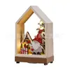 Exquisita Casa de Madera Luminosa LED Navideña Decoración Regalo de Vacaciones