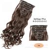Perucas de Fibra Sintética de Comércio Exterior Europeu e Americano, Apliques de Cabelo Cacheado de 16 Polegadas, Extensões de Cabelo, Conjunto de 7 Peças, Conjunto de Cabelo Ondulado, Cabelo Cacheado Longo