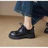 Zapatos de Plataforma con Cordones para Mujer de Cuero Genuino de Hong Kong 2026 Nuevos Mocasines Casuales para Mujer de Suela Gruesa Estilo Británico