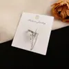 Novo Estilo de Verão Clipe de Osso da Orelha com Corrente Cruzada e Franja, Design Moderno e Simples, Clipe de Orelha Único Sem Furo