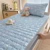 Sábana Acolchada de Algodón Arrugado con Elefantes Felices 90x190 Cubierta de Cama Individual para Dormitorio Protector de Colchón para Estudiantes