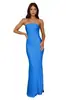 Vestido de noche sexy ajustado sin tirantes estilo europeo y americano para mujer, modelo largo 2026 con abertura, adecuado para banquetes, fiestas y eventos de cóctel