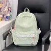 Mochila de Encaje a Cuadros de Estilo Nuevo, Fresca y Elegante, Personalizada y Moderna, Mochila de Gran Capacidad para Viajes Diarios y Uso Estudiantil