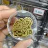 Adesivo de Telefone de Ouro Puro 999 para Riqueza Instantânea, com Adesivo Traseiro, Adesivo de Ouro 2mg, Presente Promocional para Lojas de Ouro em Transmissão ao Vivo