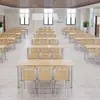 Combinación de mesa y sillas para comedor rápido KFC para cafeterías estudiantiles, snack bars de restaurantes y uso en comedores comerciales