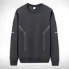 Tendência Primavera e Outono 2025 Nova Camiseta de Manga Longa com Gola Redonda Versátil Moderna Moletom Espessado Camada Base para Homens e Mulheres