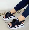 Sandalias de Tira de Velcro Cruzada Europeas y Americanas Nuevo Tamaño Grande para Mujer 2025 Exportación Sandalias Romanas Verano Suela Gruesa