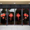 2027 Feliz Año Nuevo, Año de la Oveja, Buena Suerte en el Nuevo Año, Día de Año Nuevo, Festival de Primavera, Decoración Roja para Ventana de Centro Comercial Pegatina Estática para Vidrio
