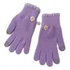 Guantes de Dedos Divididos Invierno para Mujer Nuevos Engrosados Cálidos Color Puro Lindos Estudiante Ciclismo Resistentes al Frío Tacto Lana Pantalla Táctil Guantes para Mujer