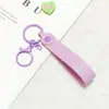 6047 # Llavero Casual de Cuero PU Liso Accesorios de Cuerda de Cuero Tendencia Dibujos Animados Muñeco de Peluche Accesorios de Hebilla