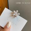Pinza pequeña con forma de flor para el pelo, estilo francés retro, con perlas y margaritas, estilo coreano, mini accesorios para el pelo