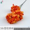 3 hortensias copo de nieve 5 ramos pagoda decoración fila de flores para salón de bodas flor de seda diseño área de bienvenida flores de simulación