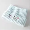 Gorro de Punto con Orejas de Gato de Color Sólido Bordado de Gatito de Dibujos Animados para Mujer, Sencillo y Versátil, Dulce y Lindo, Gorro de Lana Cálido para Proteger las Orejas