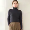 Suéter de Cachemira para Mujer Otoño/Invierno 2026 con Cuello Alto, Diseño Versátil, Tejido de Lana, Suave y Acogedor