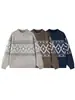 Suéter de Mezcla de Lana Tejido con Color Fair Isle, Nuevo Otoño/Invierno 2026, para Hombre, Holgado, Cálido, Tejido