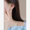 Brincos Franceses 2025 Novos Verão Luxo Acessível Nicho Brincos de Cristal High-End Elegante Exquisite Cianita Borboleta