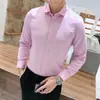 Camisa profesional para hombre de color liso 2023 Primavera y Otoño nueva camisa de manga larga para hombre todo partido ropa formal moda coreana camisa con solapa