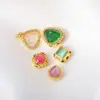 Cobre Chapado en Oro Buda Panzudo Espaciador de Cuentas Accesorio Calcedonia Verde Accesorio DIY Pulsera de Cristal Joyería Cuenta