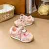Tenis de Encaje KT Cat para Niña de Dibujos Animados 2026 Verano Nuevos Versión Coreana Malla Transpirable Suela Suave Zapatos Casuales de Princesa