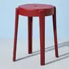 Banqueta de Plástico Espessada Doméstica Sala de Estar Nórdica Banqueta de Mesa de Jantar Banco Alto Banqueta de Borracha Simples Moderna Banqueta Redonda da Moda Cadeira