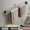 Toallero sin Taladrar, Soporte para Toallas de Mano y Toallas de Baño, Estante de Almacenamiento para Baño, Barra de Toalla de una Barra Montada en la Pared