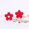 Resina artesanal ins diversão infantil contraste cor pequena flor patch DIY jóias brincos brincos acessórios material