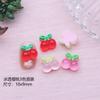 2025 Mini Fruta Fresa Decoraciones para Uñas Hielo Transparente Cereza 3 Colores Resina Dibujos Animados Accesorios 3D para Uñas Venta al por Mayor