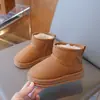 Botas de algodón gruesas de felpa para niños, algodón de nieve, invierno 2026, para bebé niña, cálidas, para niños, se calzan fácilmente, estilo nuevo