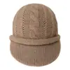 Otoño e Invierno 100% Cachemira Pura Cálido y a Prueba de Frío Gorro de Lana Tejido Moda Europea y Americana Versátil Gorro de Felpa para Otoño e Invierno